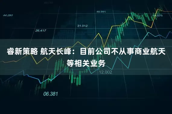 睿新策略 航天长峰：目前公司不从事商业航天等相关业务